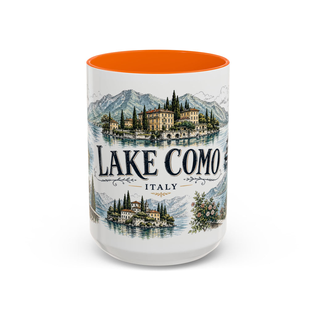 Lake Como Mug, Italy Travel Souvenir, Bucket List Gift, Accent Ceramic Coffee Mug 11oz 15oz