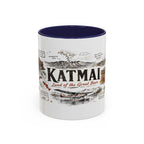 Katmai National Park Coffee Mug | Alaska Bear Watching Wildlife Gift | Accent Color Ceramic 11oz 15oz