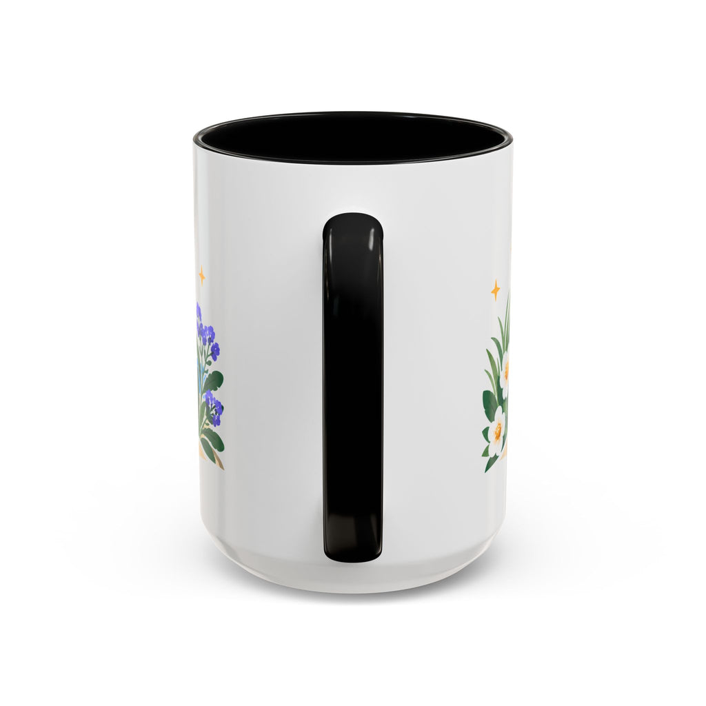Cancer Zodiac Coffee Mug | Crab and Coastal Design | Astrology Birthday Gift | 11 oz 15 oz Ceramic Accent Mug