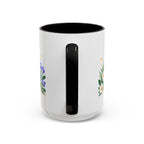Cancer Zodiac Coffee Mug | Crab and Coastal Design | Astrology Birthday Gift | 11 oz 15 oz Ceramic Accent Mug