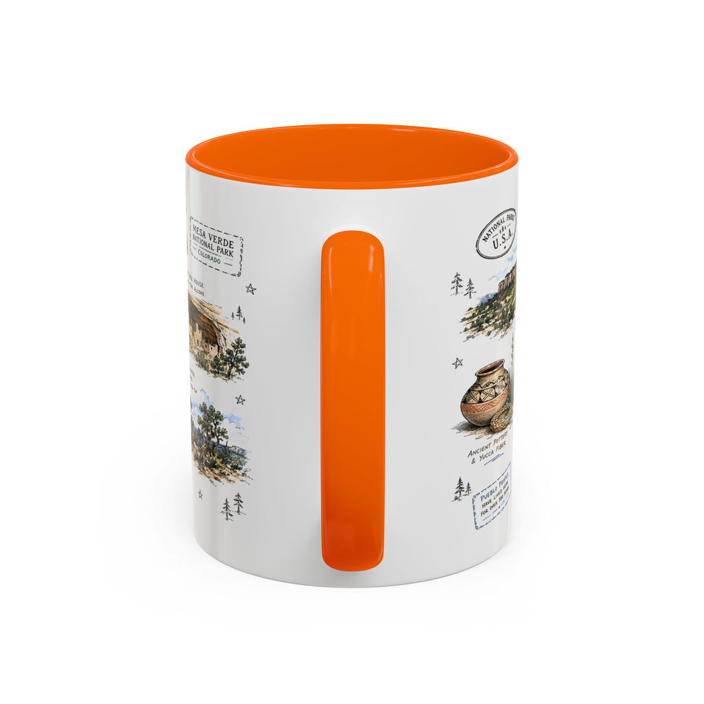 Mesa Verde National Park Coffee Mug | Colorado Ancient Cliff Dwellings Gift | Accent Color Ceramic 11oz 15oz