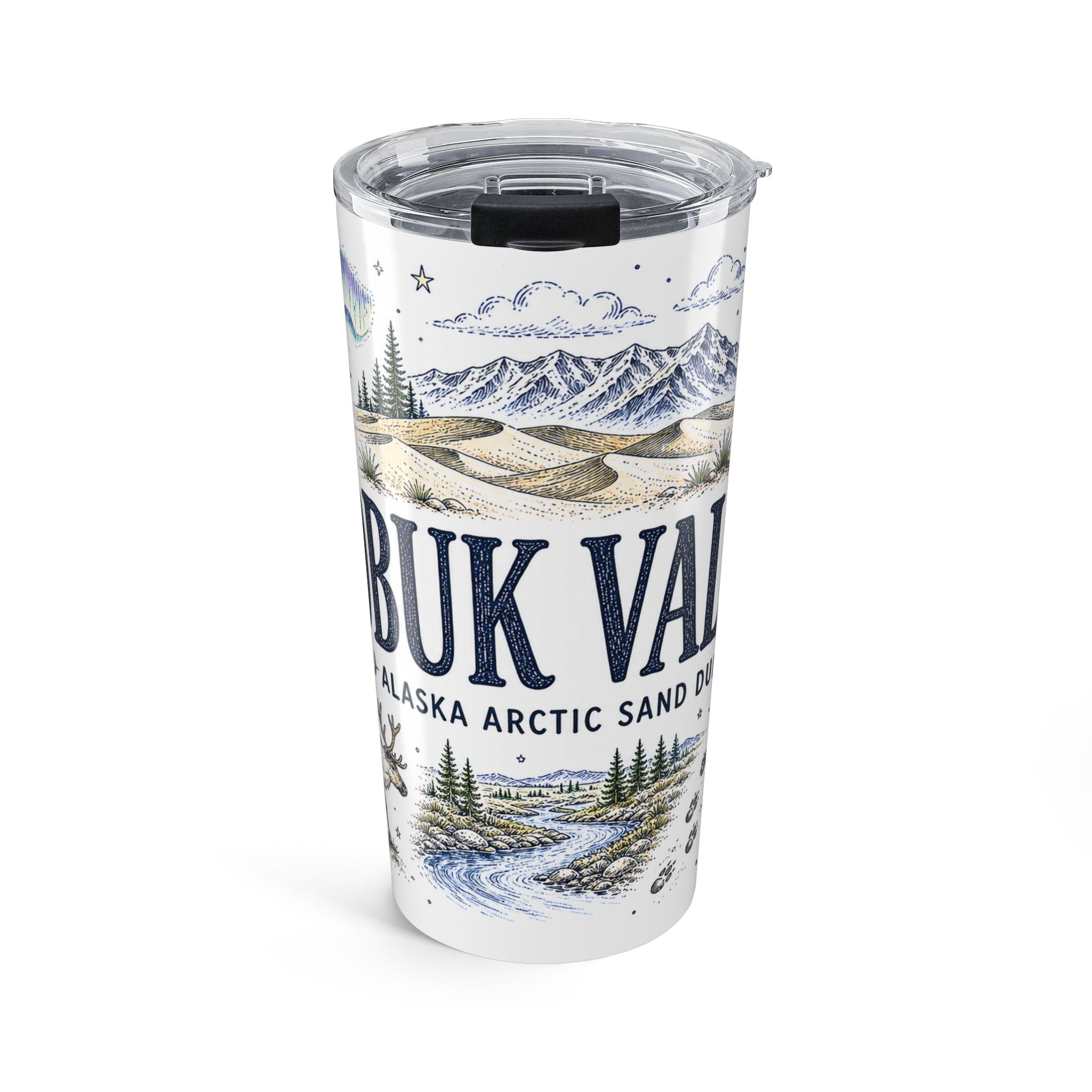 Kobuk Valley National Park 20oz Tumbler | Alaska Arctic Sand Dunes Gift | Insulated Stainless Steel Travel Cup