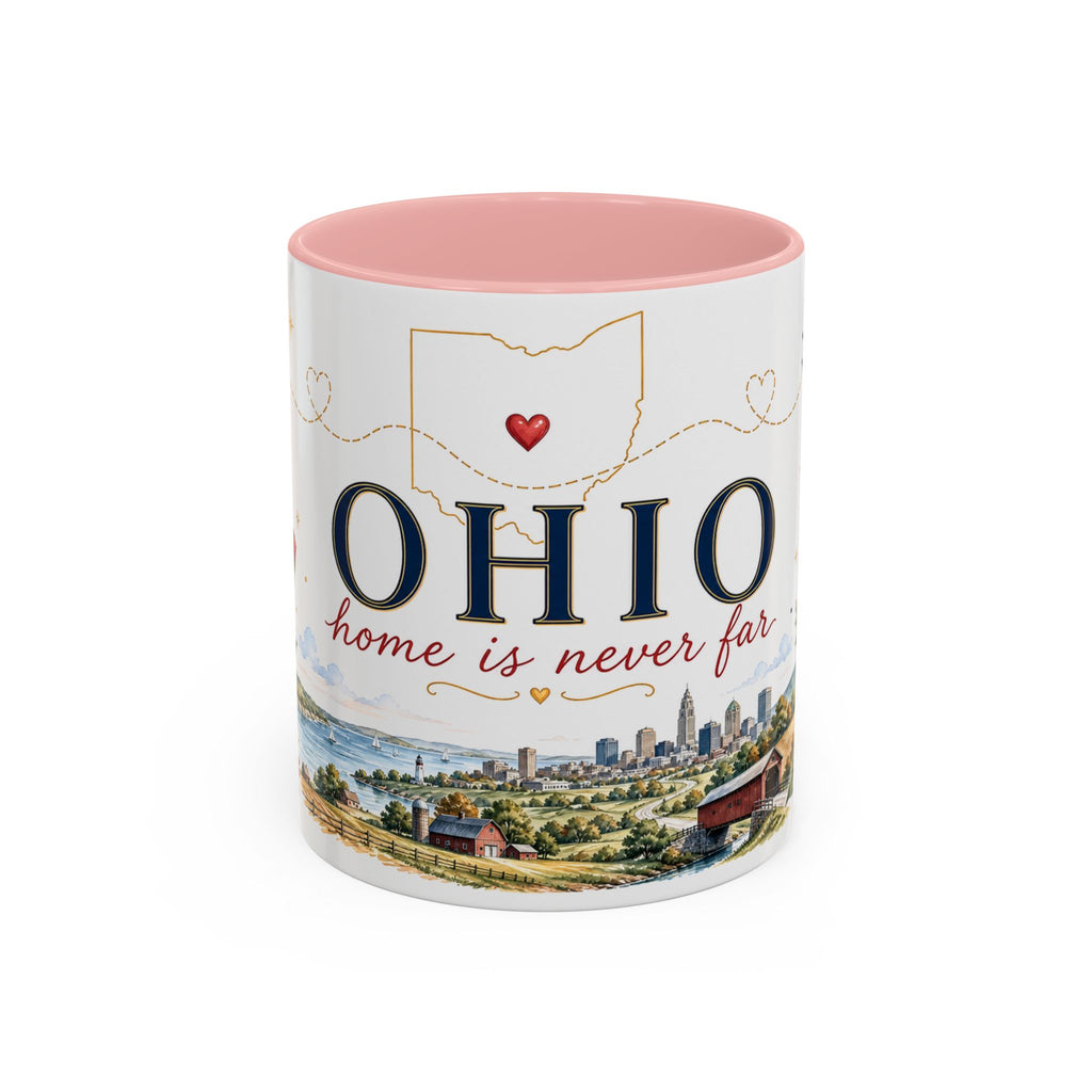 Ohio State Map Mug | Botanical Travel Sketch, Homesick Gift, Long Distance Friendship