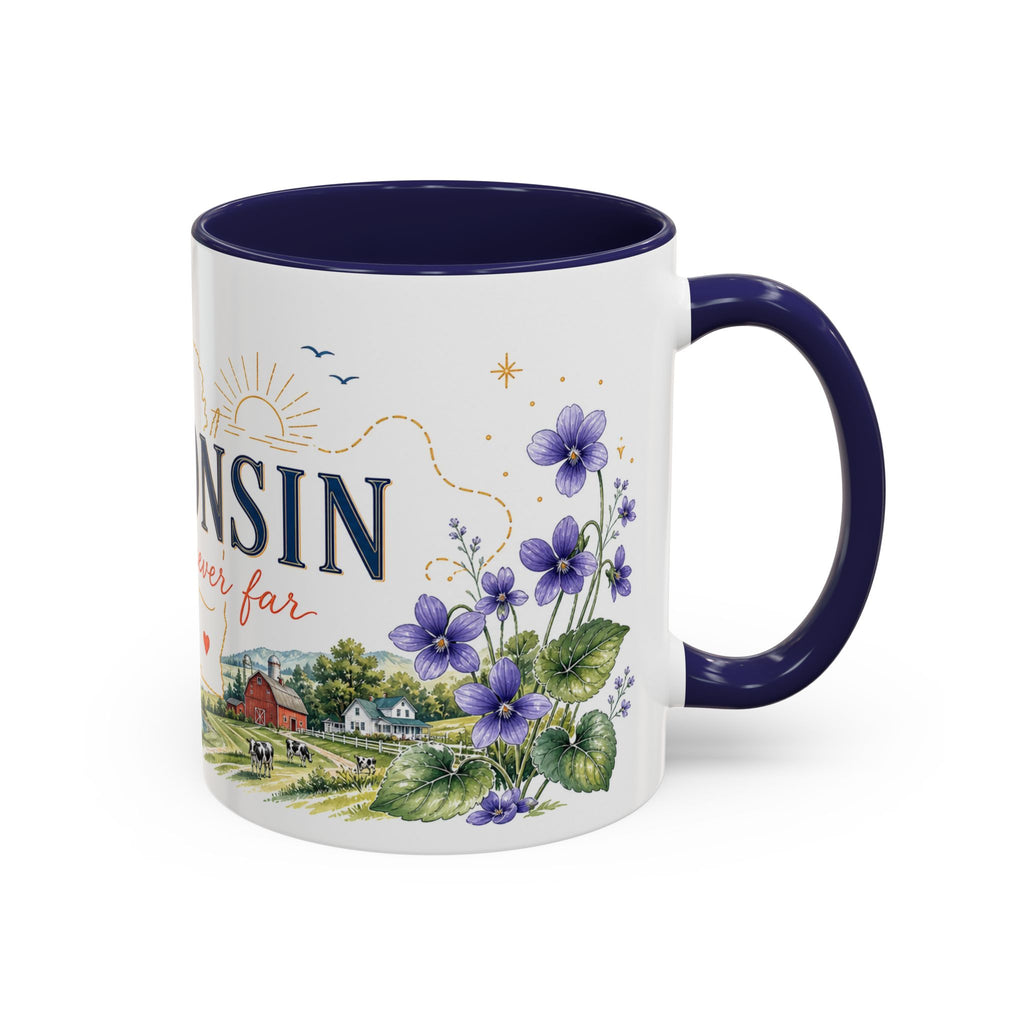 Wisconsin Home State Mug | Moving Away Gift | Long Distance Friendship Coffee Cup | 11oz 15oz Accent Mug