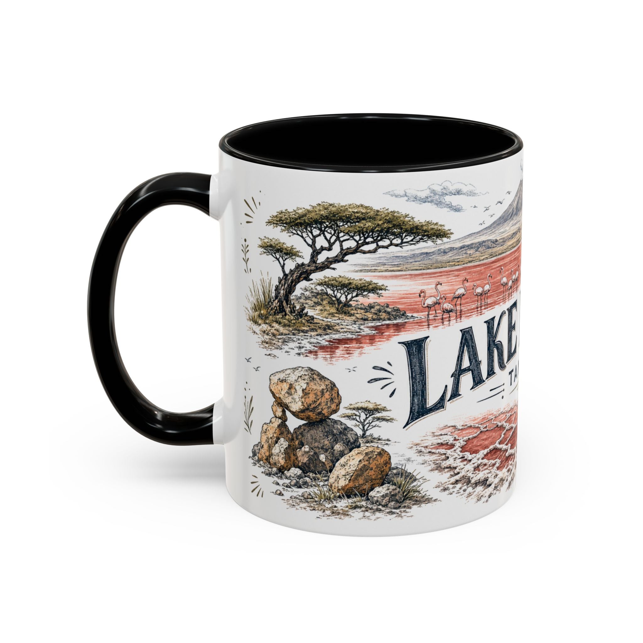 Lake Natron Mug, Tanzania Travel Souvenir, Bucket List Gift, Accent Ceramic Coffee Mug 11oz 15oz