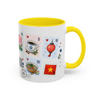 Hanoi Coffee Mug | Postage Stamp Collage Mug | Travel Souvenir Accent Cup 11oz 15oz