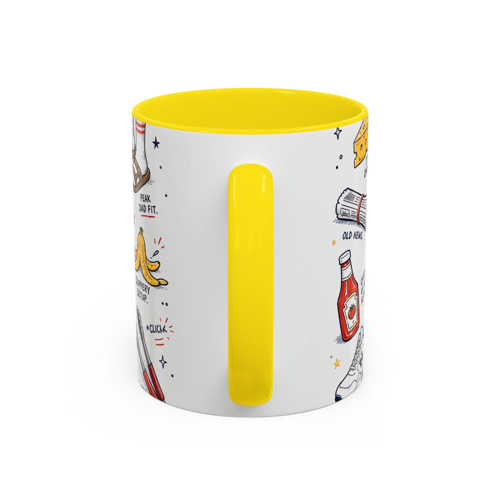 Dad Jokes Sorry Not Sorry Coffee Mug | Father's Day Gift for Dad | Accent Color Ceramic 11oz 15oz