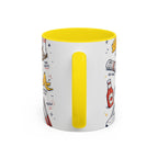 Dad Jokes Sorry Not Sorry Coffee Mug | Father's Day Gift for Dad | Accent Color Ceramic 11oz 15oz