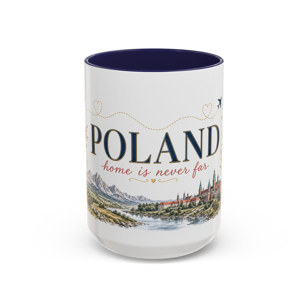 Poland Home Country Mug | Moving Away Gift | Long Distance Friendship | 11 oz 15 oz Accent Mug