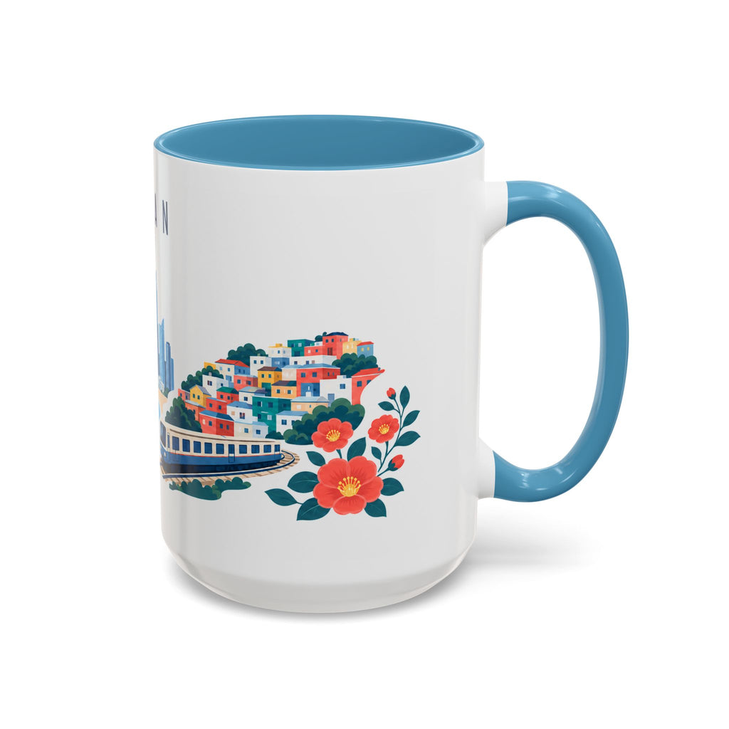 Busan Coffee Mug | South Korea Travel Souvenir | Porcelain Decal City Gift | 11oz 15oz Accent Mug