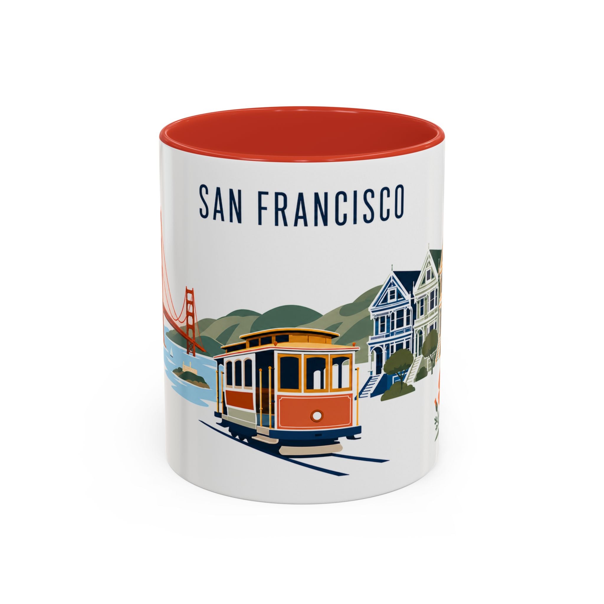 San Francisco Coffee Mug | United States Travel Souvenir | Porcelain Decal City Gift | 11oz 15oz Accent Mug