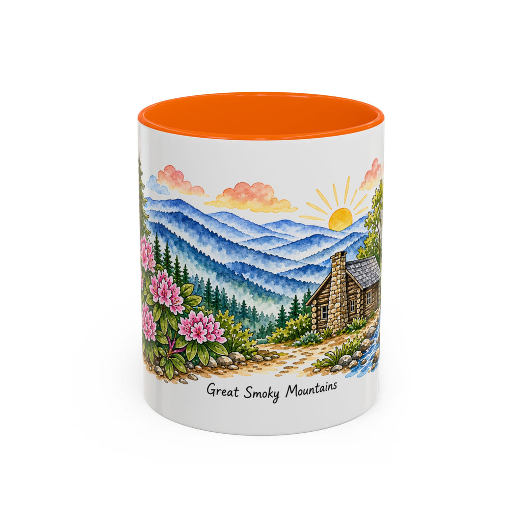 Great Smoky Mountains National Park Mug | US Travel Souvenir Accent Coffee Mug | 11oz 15oz Ceramic Cup