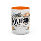 Riverside Coffee Mug | United States Travel Souvenir | Vintage Illustrated City Gift | 11 oz 15 oz Accent Mug