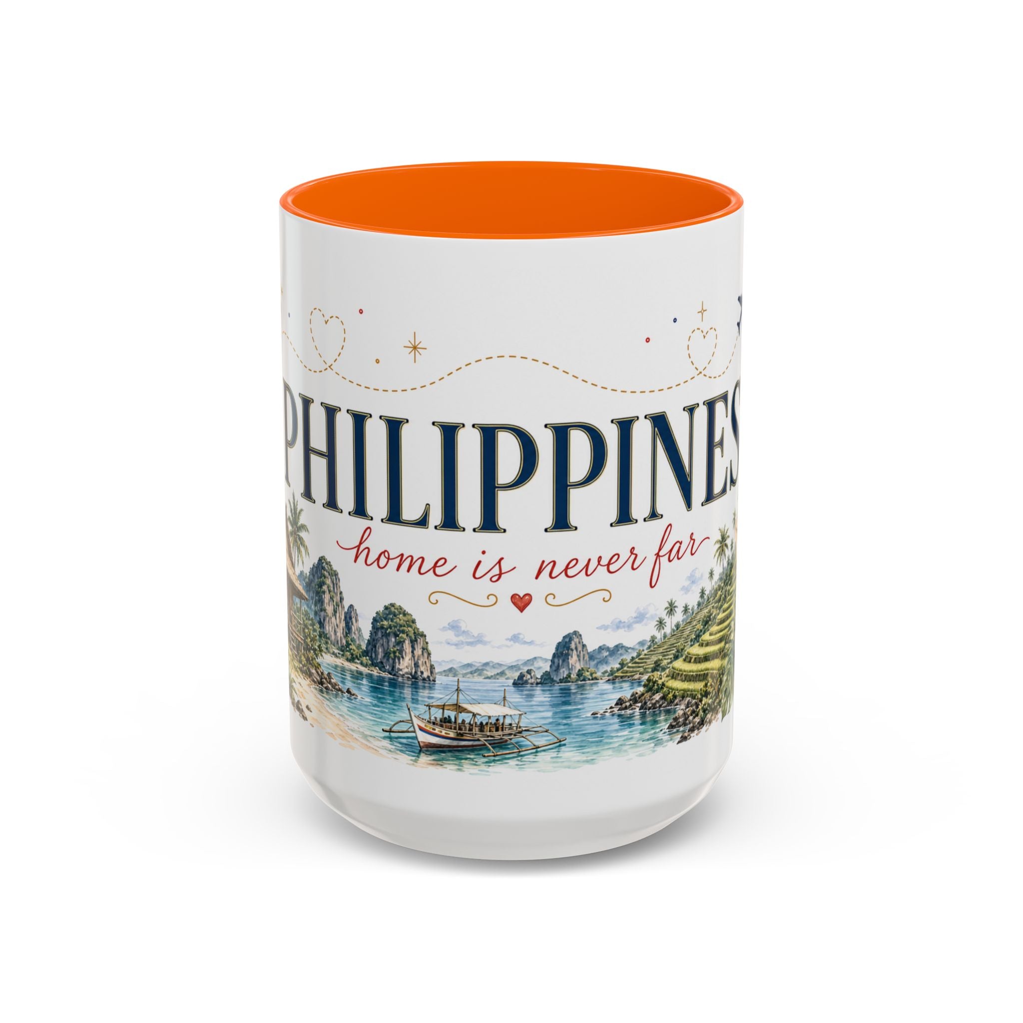 Philippines Home Country Mug | Moving Away Gift | Long Distance Friendship | 11 oz 15 oz Accent Mug