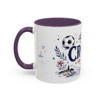 Croatia Soccer Coffee Mug | World Cup Fan Gift | Accent Color Ceramic 11oz 15oz Match Day Cup