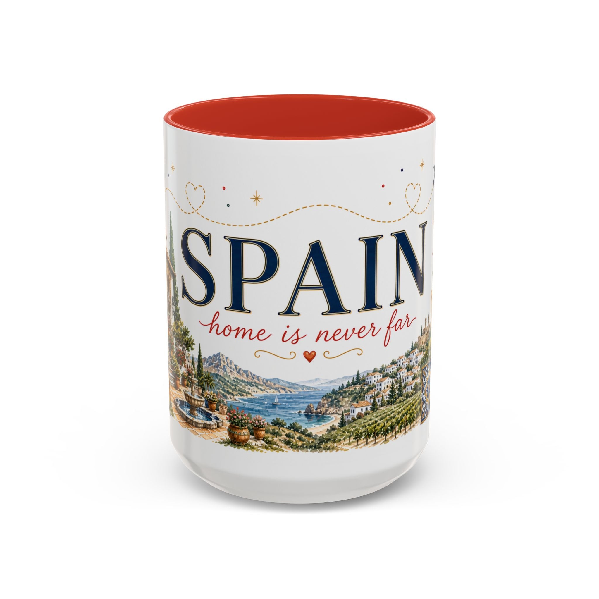 Spain Home Country Mug | Moving Away Gift | Long Distance Friendship | 11 oz 15 oz Accent Mug