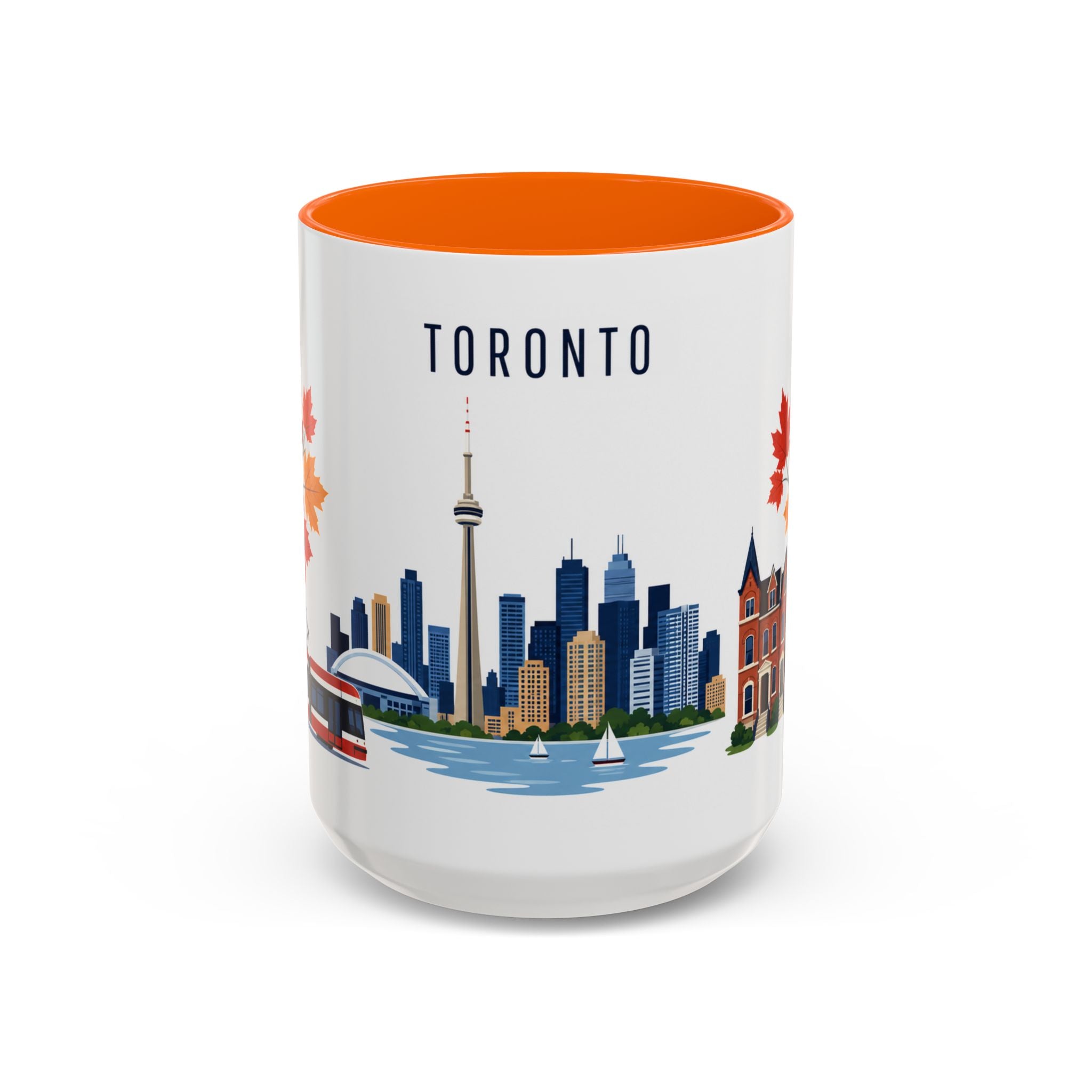 Toronto Coffee Mug | Canada Travel Souvenir | Porcelain Decal City Gift | 11oz 15oz Accent Mug