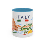 Italy Coffee Mug | Travel Souvenir Accent Mug | Country Gift Ceramic Cup 11oz 15oz