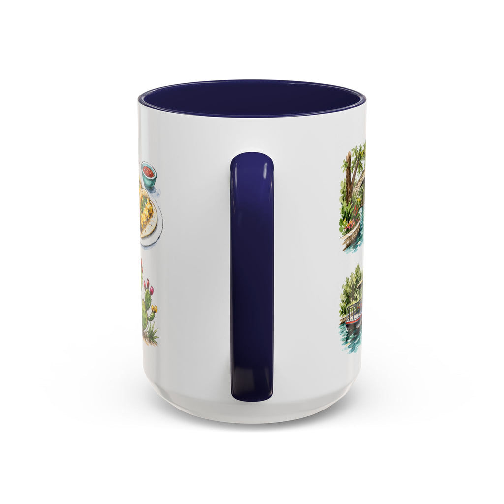 San Antonio Illustrated Travel Mug | City Souvenir Accent Coffee Mug | 11oz 15oz Ceramic Cup