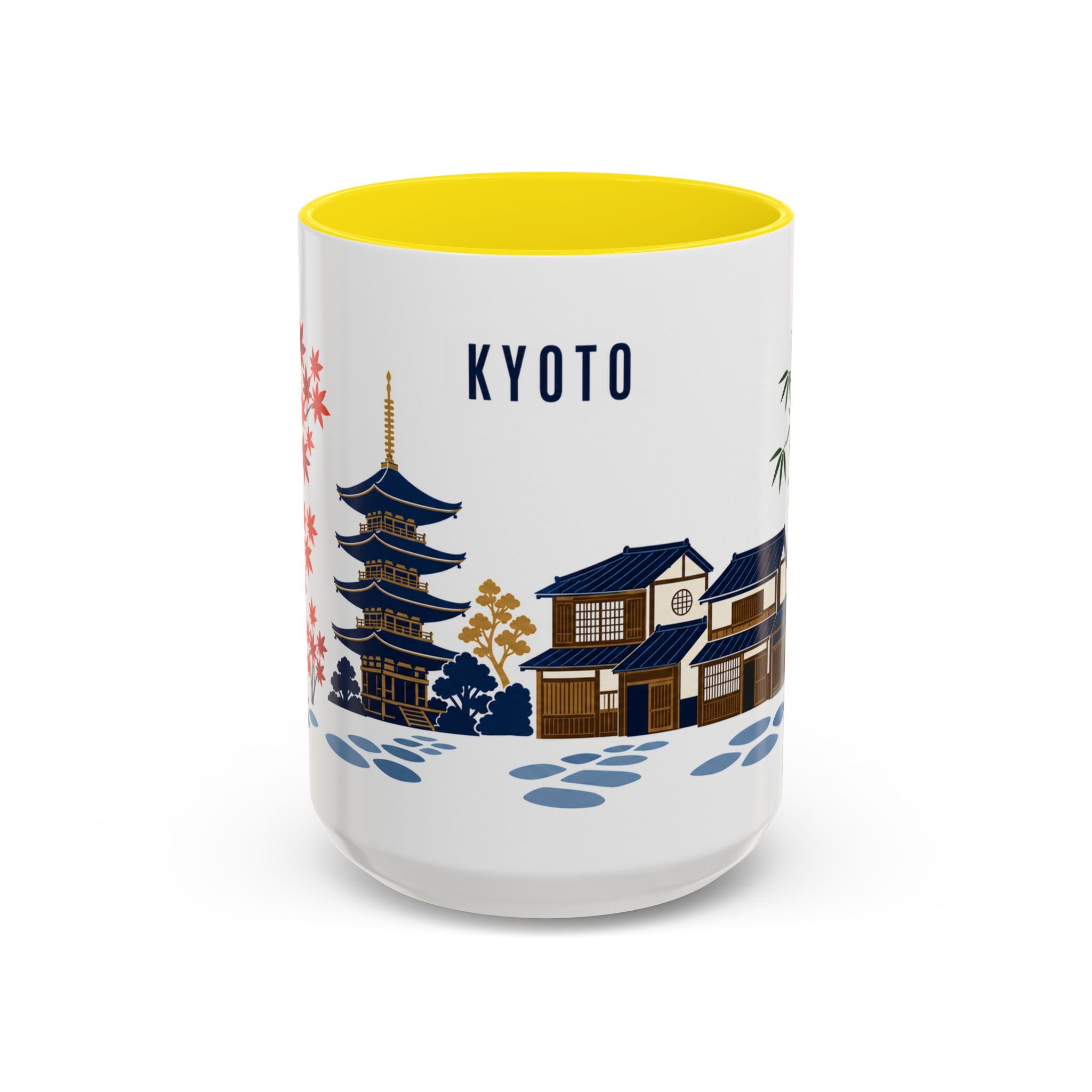 Kyoto Coffee Mug | Japan Travel Souvenir | Porcelain Decal City Gift | 11oz 15oz Accent Mug