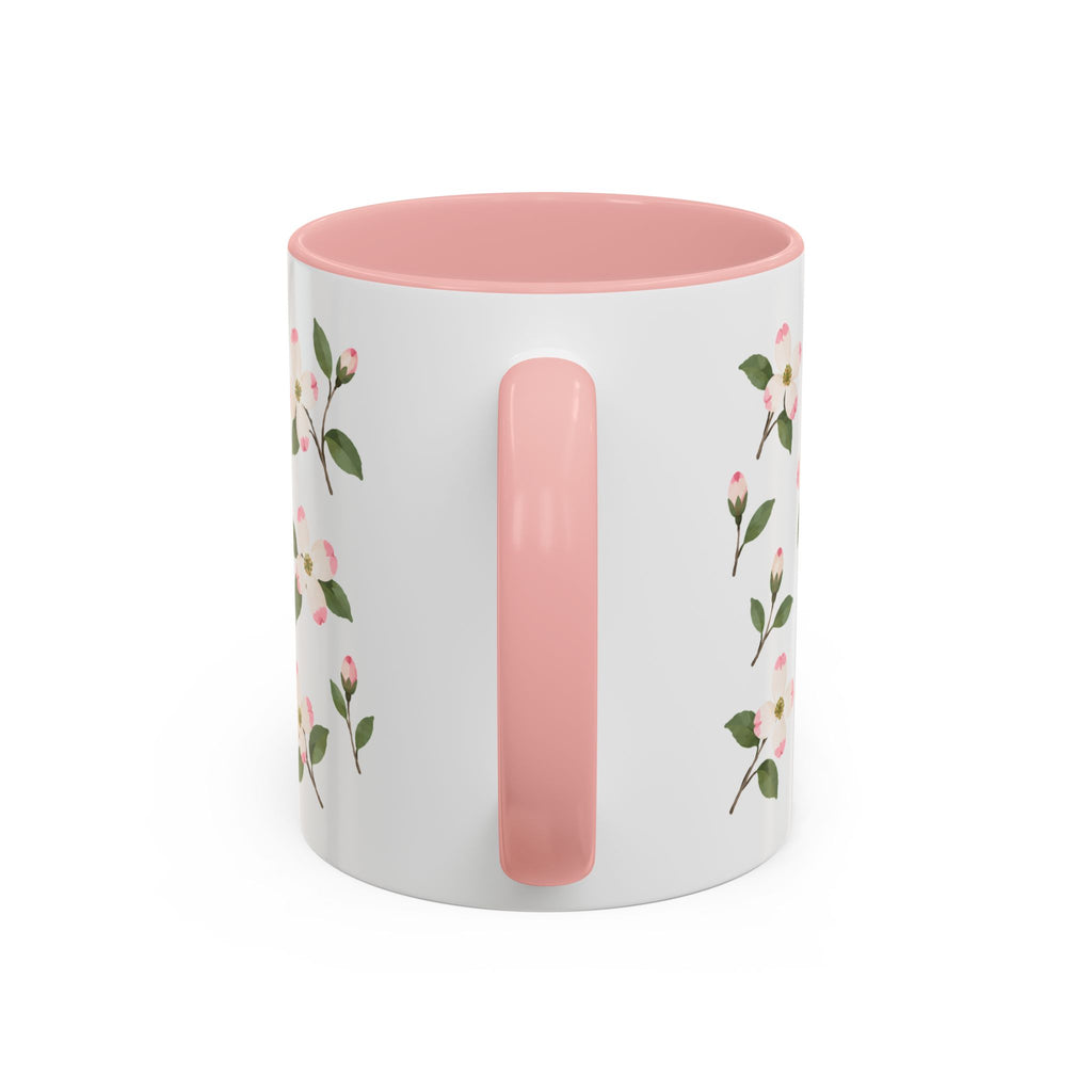 Virginia American Dogwood Mug, State Flower Floral Coffee Cup, 11oz Botanical Gift