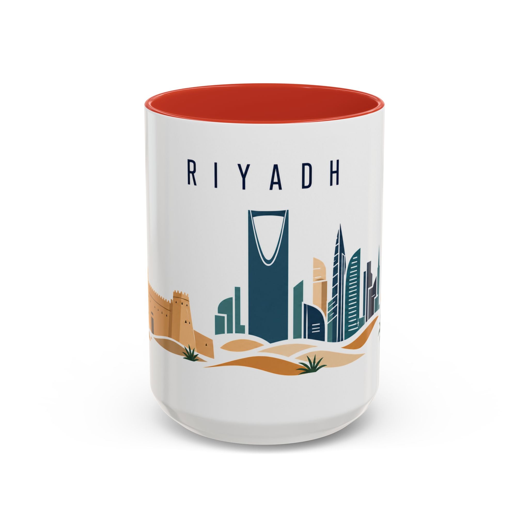 Riyadh Coffee Mug | Saudi Arabia Travel Souvenir | Porcelain Decal City Gift | 11oz 15oz Accent Mug