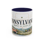 Pennsylvania Home State Mug | Moving Away Gift | Long Distance Friendship Coffee Cup | 11oz 15oz Accent Mug