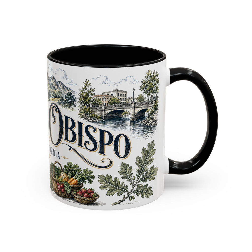 San Luis Obispo Coffee Mug | United States Travel Souvenir | Vintage Illustrated City Gift | 11 oz 15 oz Accent Mug