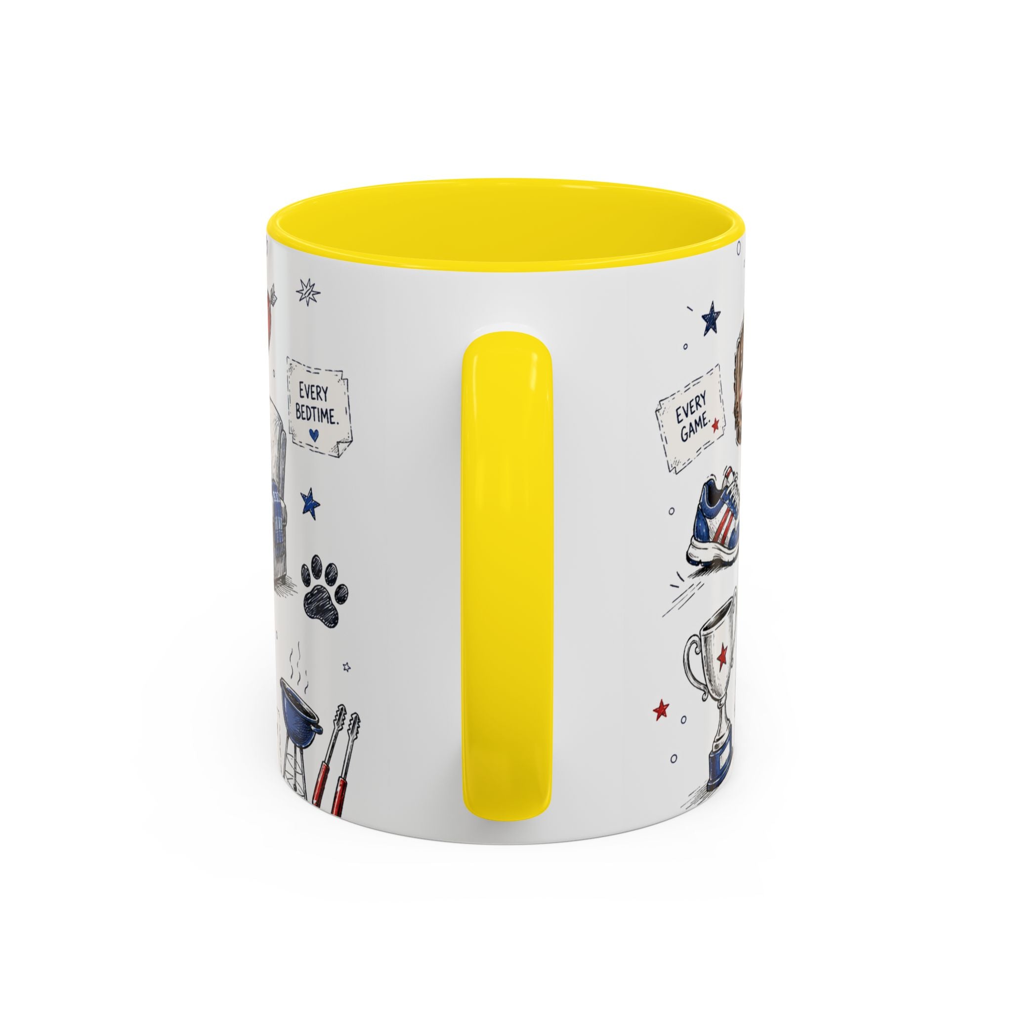 Super Dad My Hero Coffee Mug | Father's Day Gift for Dad | Accent Color Ceramic 11oz 15oz