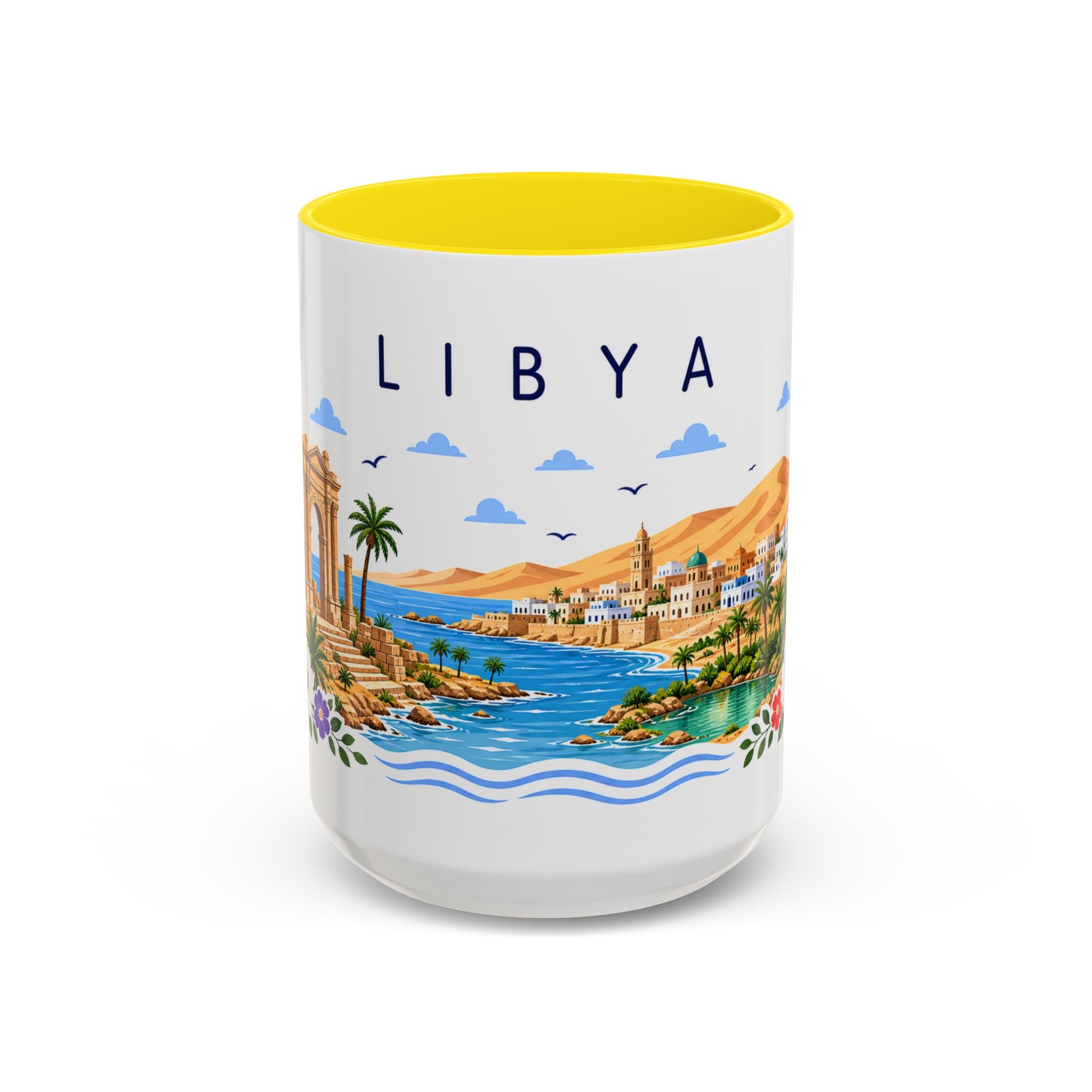 Libya Coffee Mug | Travel Souvenir Accent Mug | Place Gift Ceramic Cup 11oz 15oz