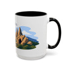 Pinnacles National Park Coffee Mug | Solid Color Block Park Souvenir | 11oz 15oz Accent Mug