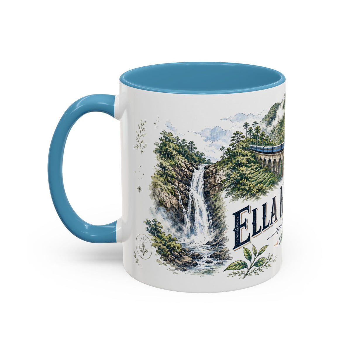 Ella Highlands Mug, Sri Lanka Travel Souvenir, Bucket List Gift, Accent Ceramic Coffee Mug 11oz 15oz
