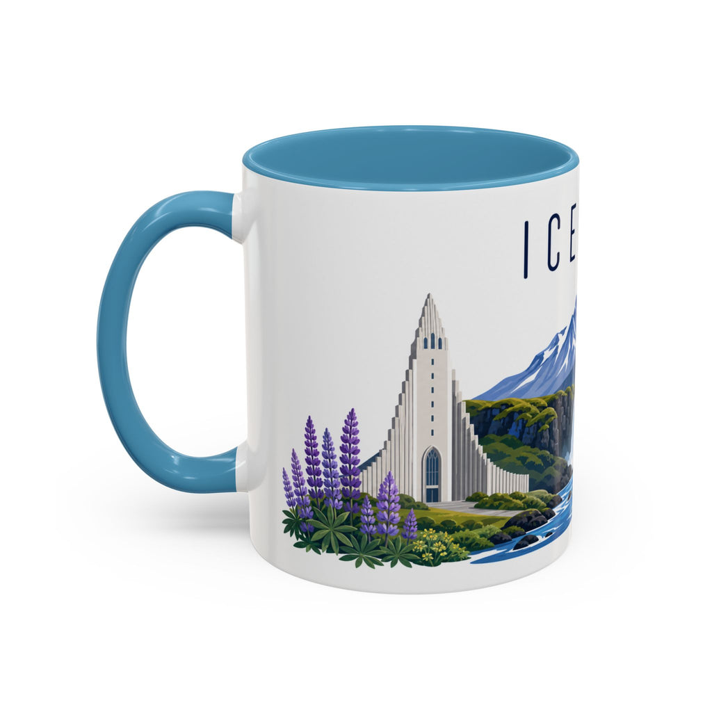 Iceland Coffee Mug | Travel Souvenir Accent Mug | Country Gift Ceramic Cup 11oz 15oz