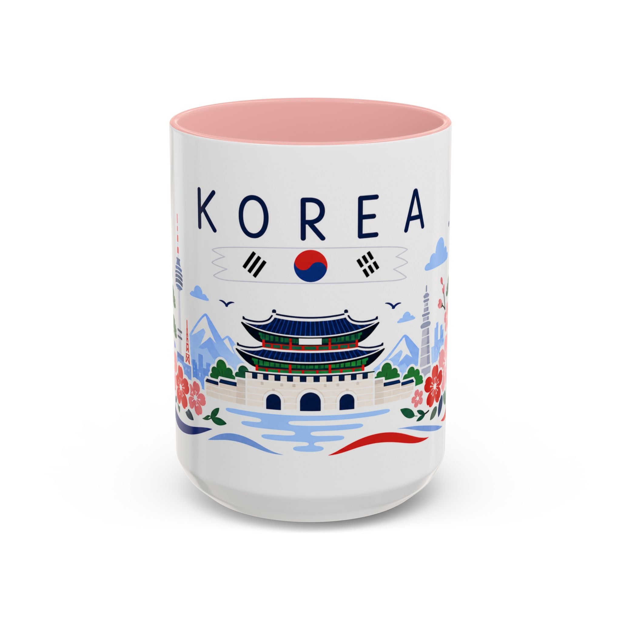 South Korea Coffee Mug | Travel Souvenir Accent Mug | Country Gift Ceramic Cup 11oz 15oz