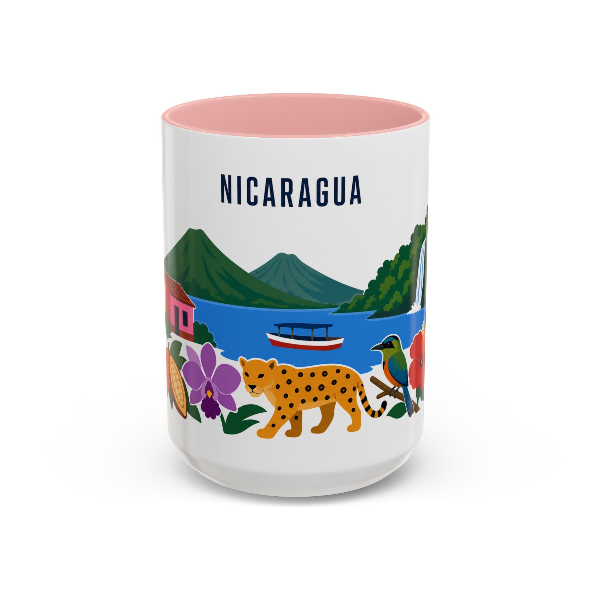 Nicaragua Coffee Mug | Travel Souvenir Accent Mug | Country Gift Ceramic Cup 11oz 15oz
