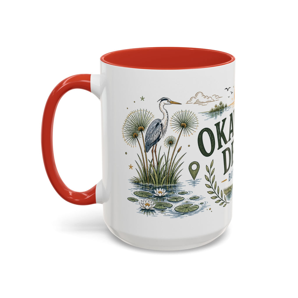 Okavango Delta Coffee Mug | Travel Destination Souvenir Gift | Accent Color Ceramic 11oz 15oz