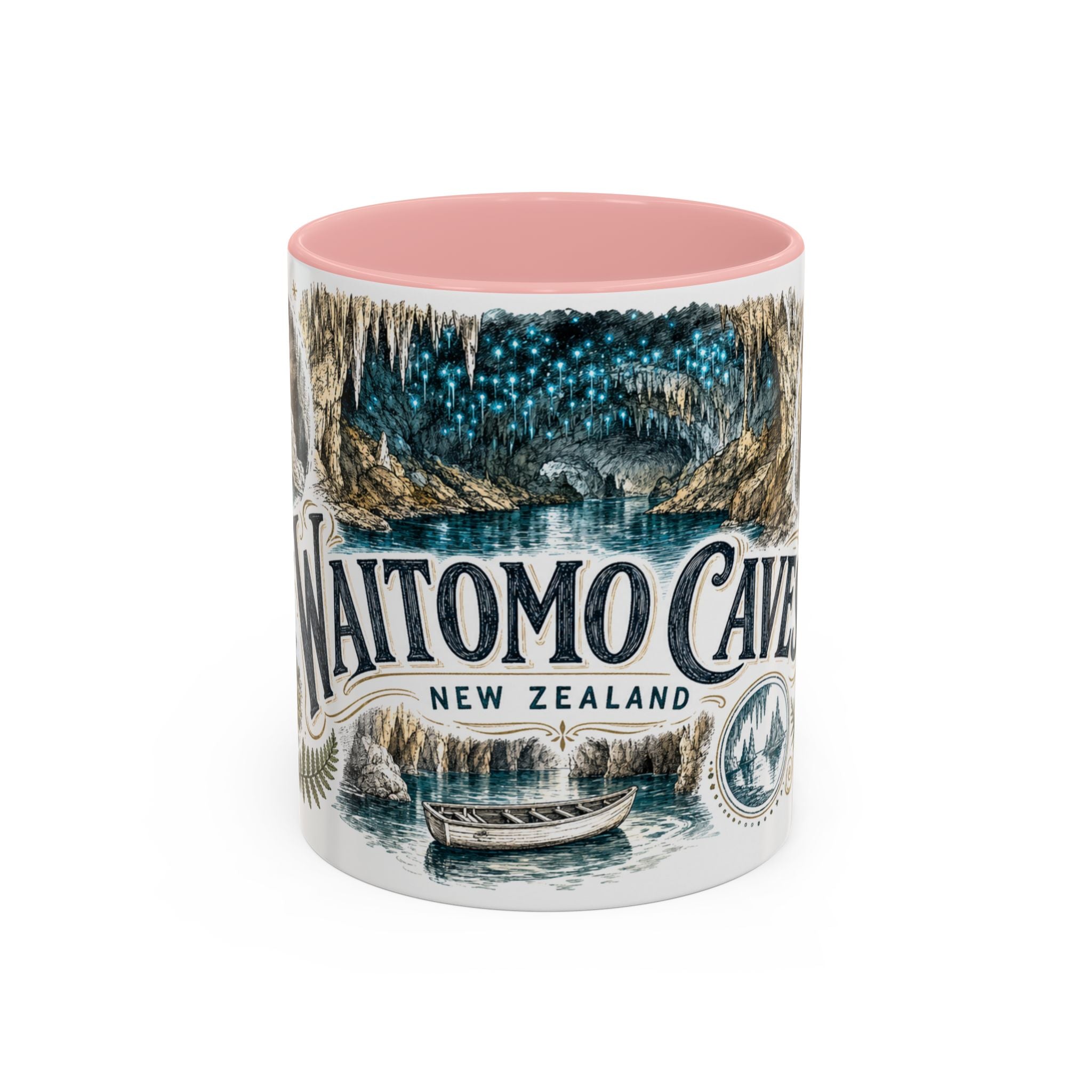 Waitomo Caves Mug, New Zealand Travel Souvenir, Bucket List Gift, Accent Ceramic Coffee Mug 11oz 15oz