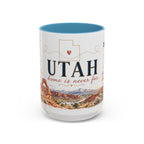 Utah Home State Mug | Moving Away Gift | Long Distance Friendship Coffee Cup | 11oz 15oz Accent Mug