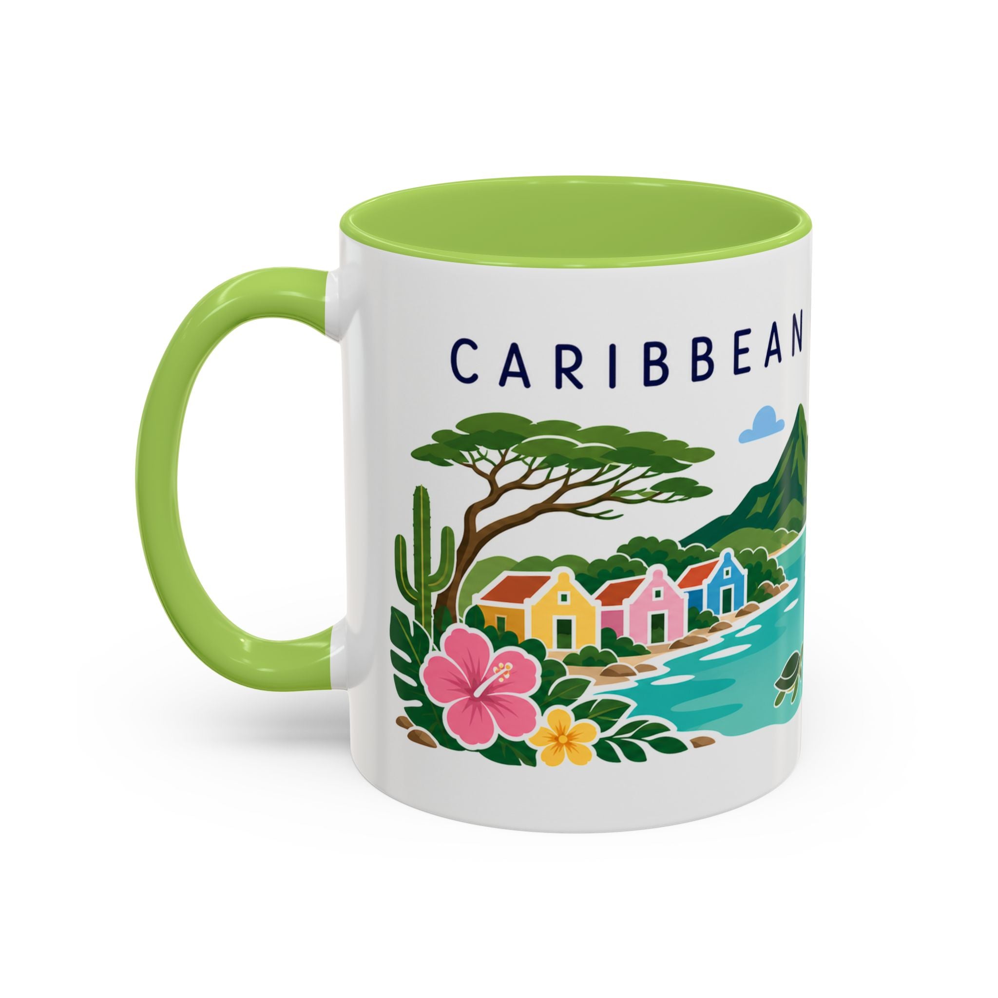 Caribbean Netherlands Coffee Mug | Travel Souvenir Accent Mug | Country Gift Ceramic Cup 11oz 15oz