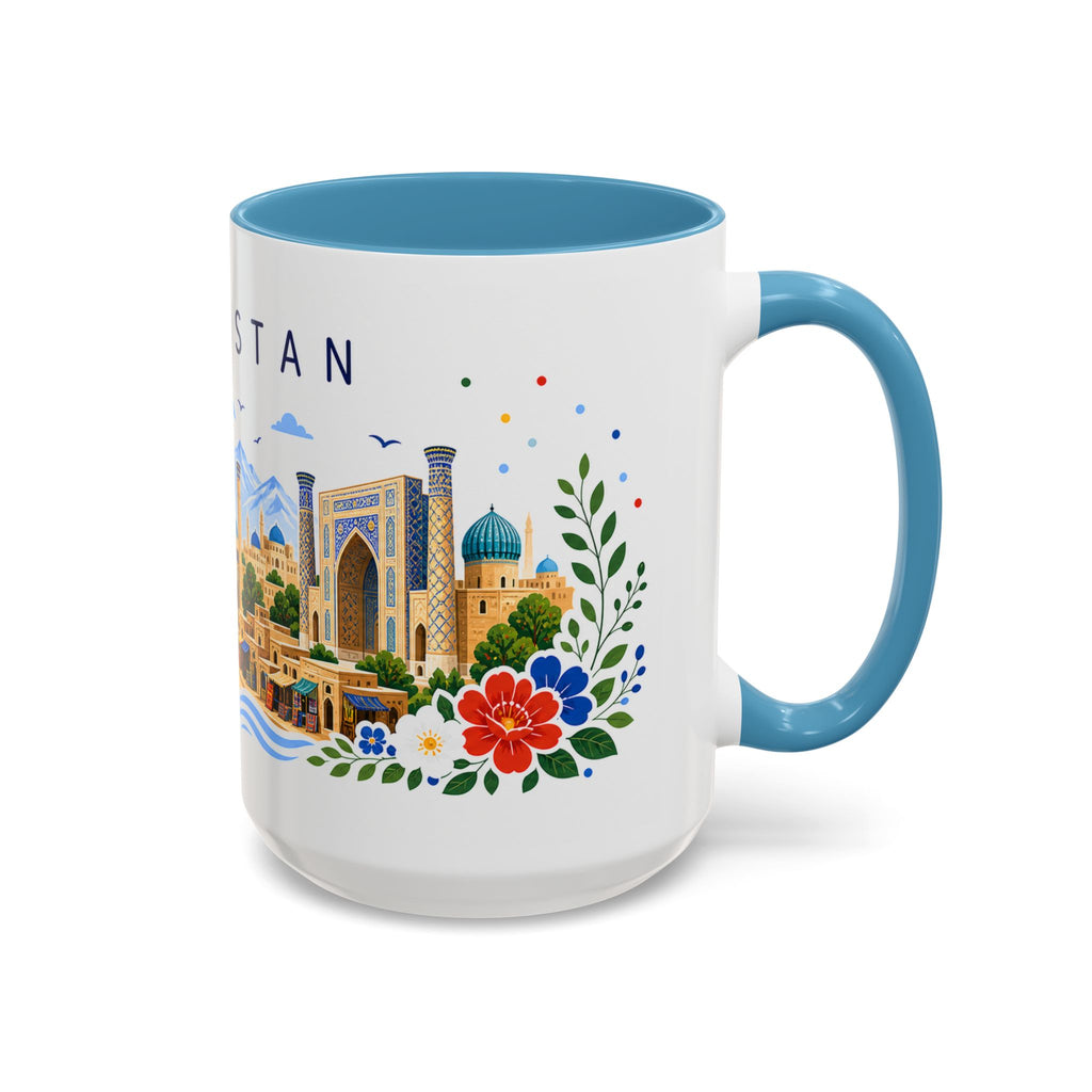 Uzbekistan Coffee Mug | Travel Souvenir Accent Mug | Place Gift Ceramic Cup 11oz 15oz
