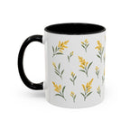 Nebraska Goldenrod Mug, State Flower Floral Coffee Cup, 11oz Botanical Gift
