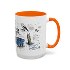 Crater Lake National Park Coffee Mug | Oregon Volcano Blue Lake Hiking Gift | Accent Color Ceramic 11oz 15oz