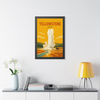 Yellowstone United States Framed Poster | Vintage Travel Wall Art | Black Walnut White Frame | 16x24 20x30