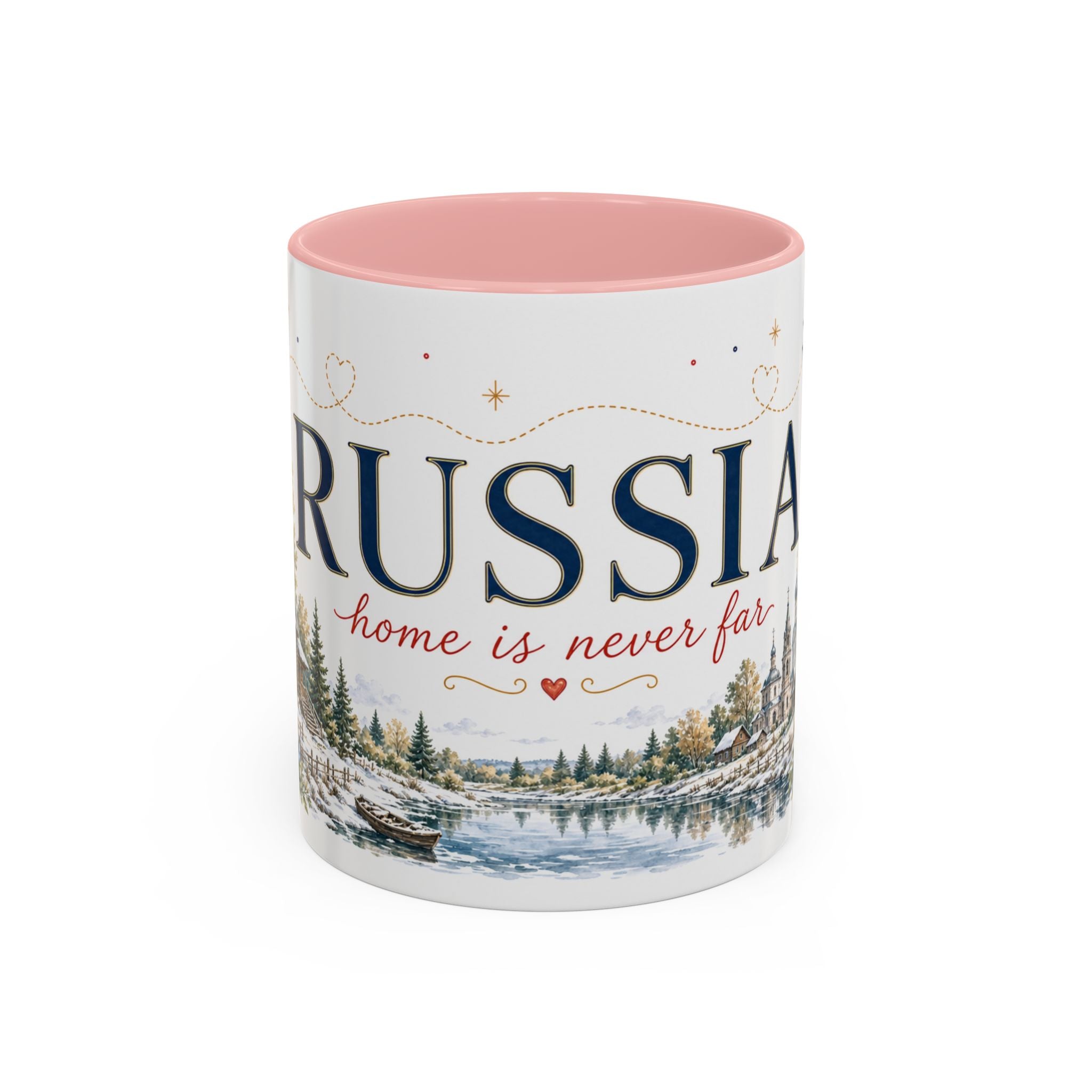 Russia Home Country Mug | Moving Away Gift | Long Distance Friendship | 11 oz 15 oz Accent Mug