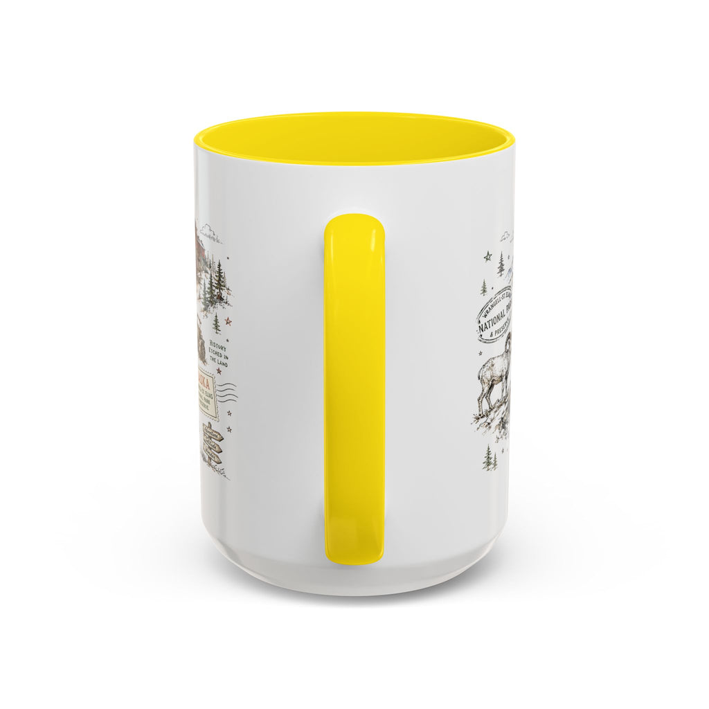 Wrangell-St. Elias National Park Coffee Mug | Alaska Wilderness Climbing Gift | Accent Color Ceramic 11oz 15oz