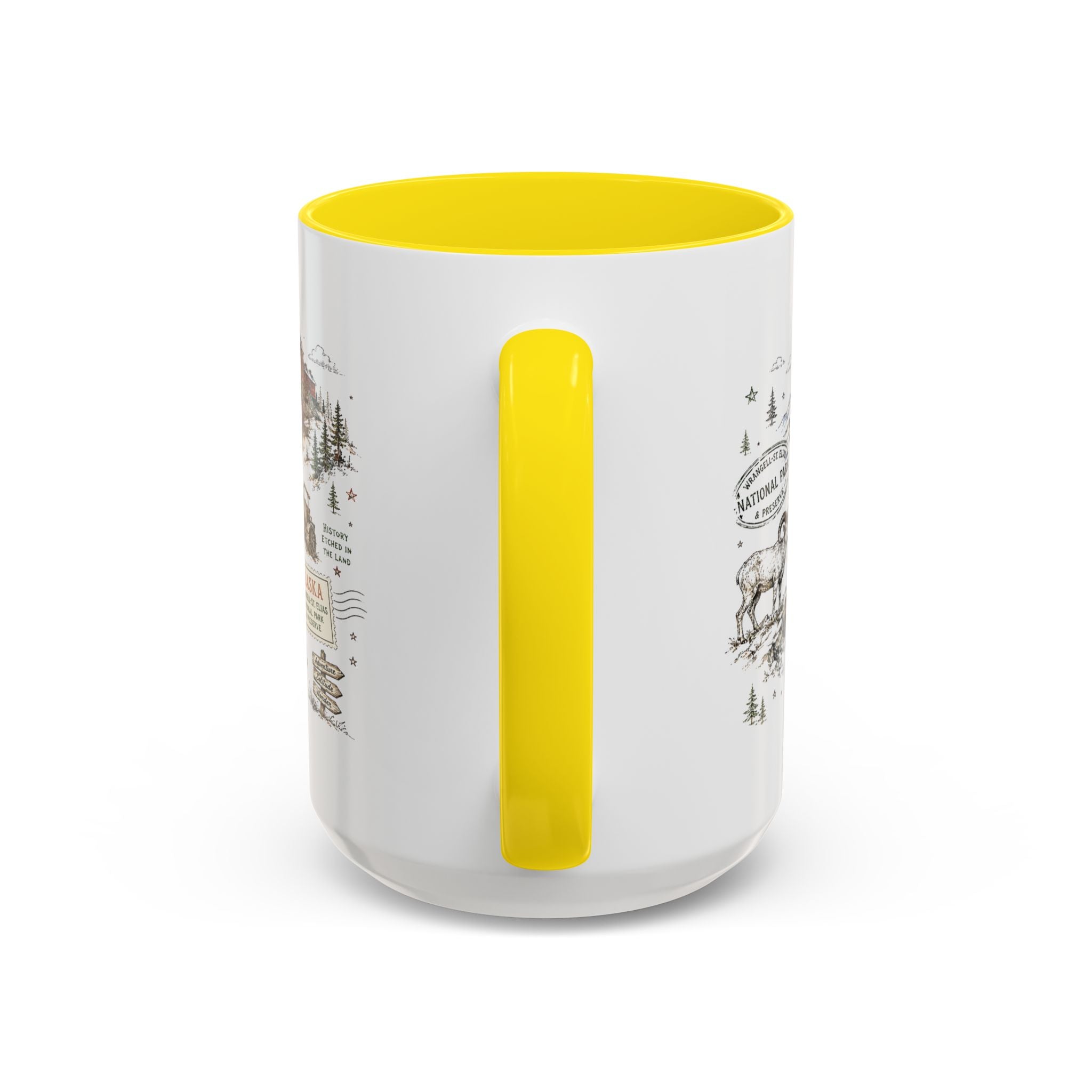 Wrangell-St. Elias National Park Coffee Mug | Alaska Wilderness Climbing Gift | Accent Color Ceramic 11oz 15oz