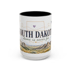 South Dakota State Map Mug | Botanical Accents, Homesick Gift (11oz or 15oz)