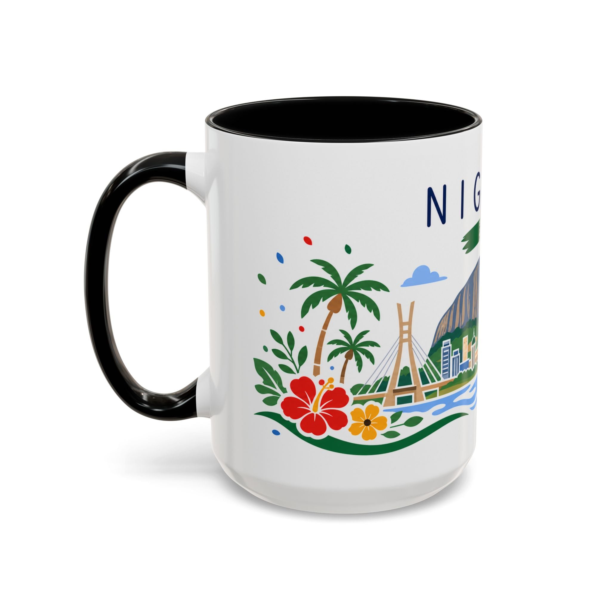 Nigeria Coffee Mug | Travel Souvenir Accent Mug | Country Gift Ceramic Cup 11oz 15oz