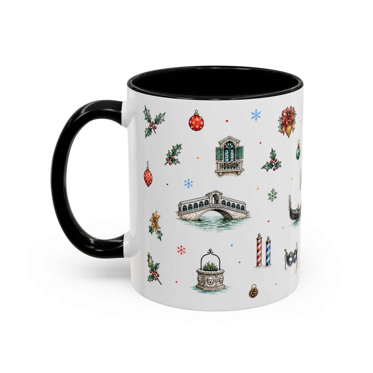 Venice Christmas Mug | Watercolor City Souvenir, Travel Memory Cup