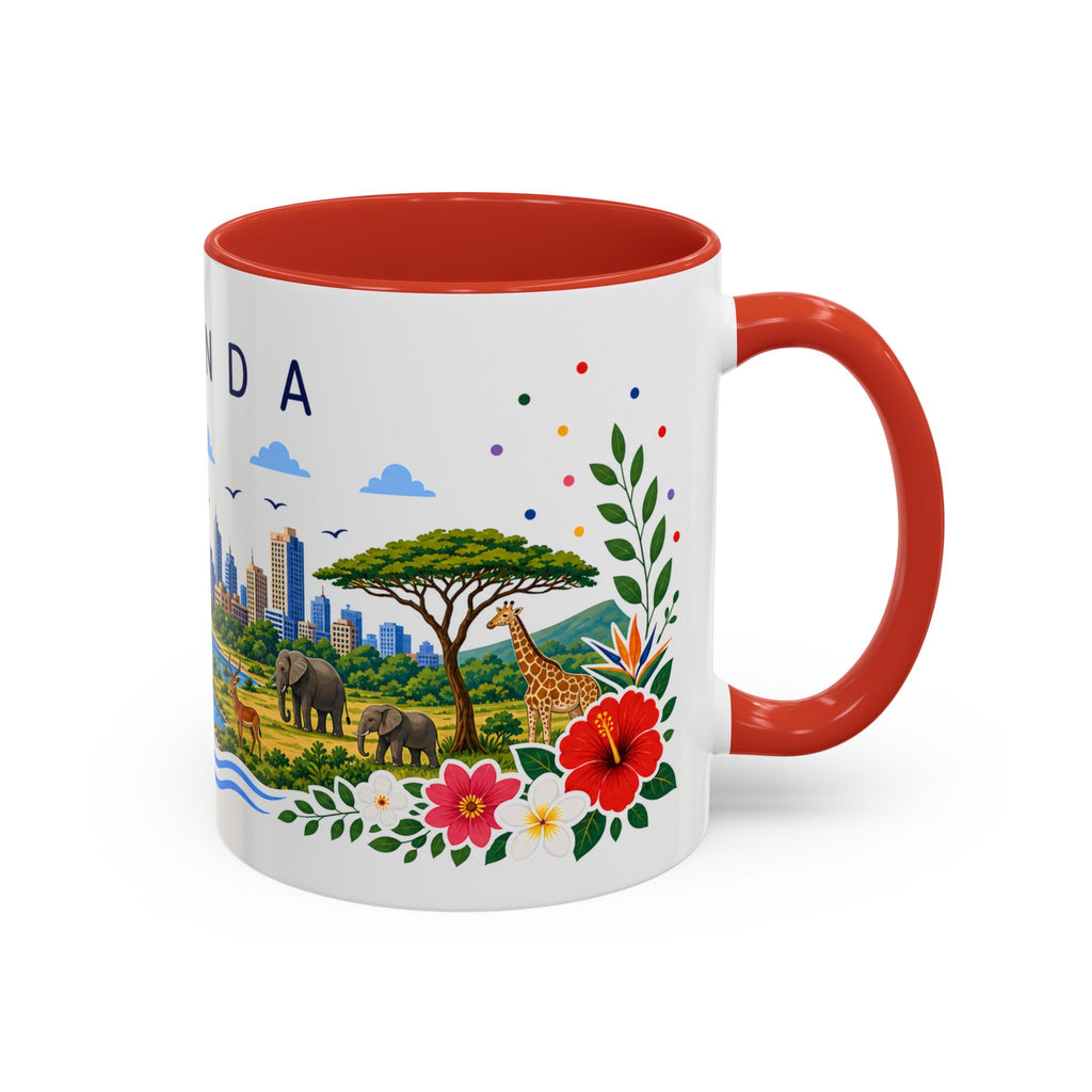 Uganda Coffee Mug | Travel Souvenir Accent Mug | Place Gift Ceramic Cup 11oz 15oz